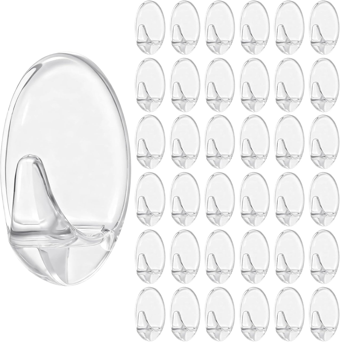 36 Ganchos Plástico Autoadhesivos Para Puerta Baño Toallas Llaves