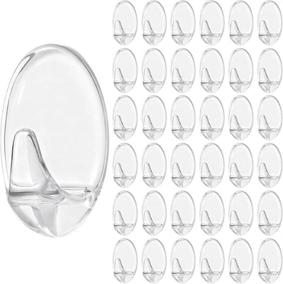 36 Ganchos Plástico Autoadhesivos Para Puerta Baño Toallas Llaves