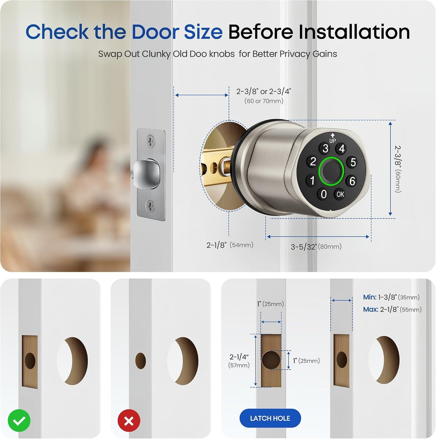 Cerradura puerta biométrica 4en1 con control app