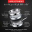 Sartén acero inox 11pulg 4qt revestida 5 capas comp induccion