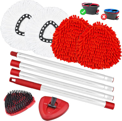 Set 7 Cabezales Fregona Microfibra 30-58pulg Comp