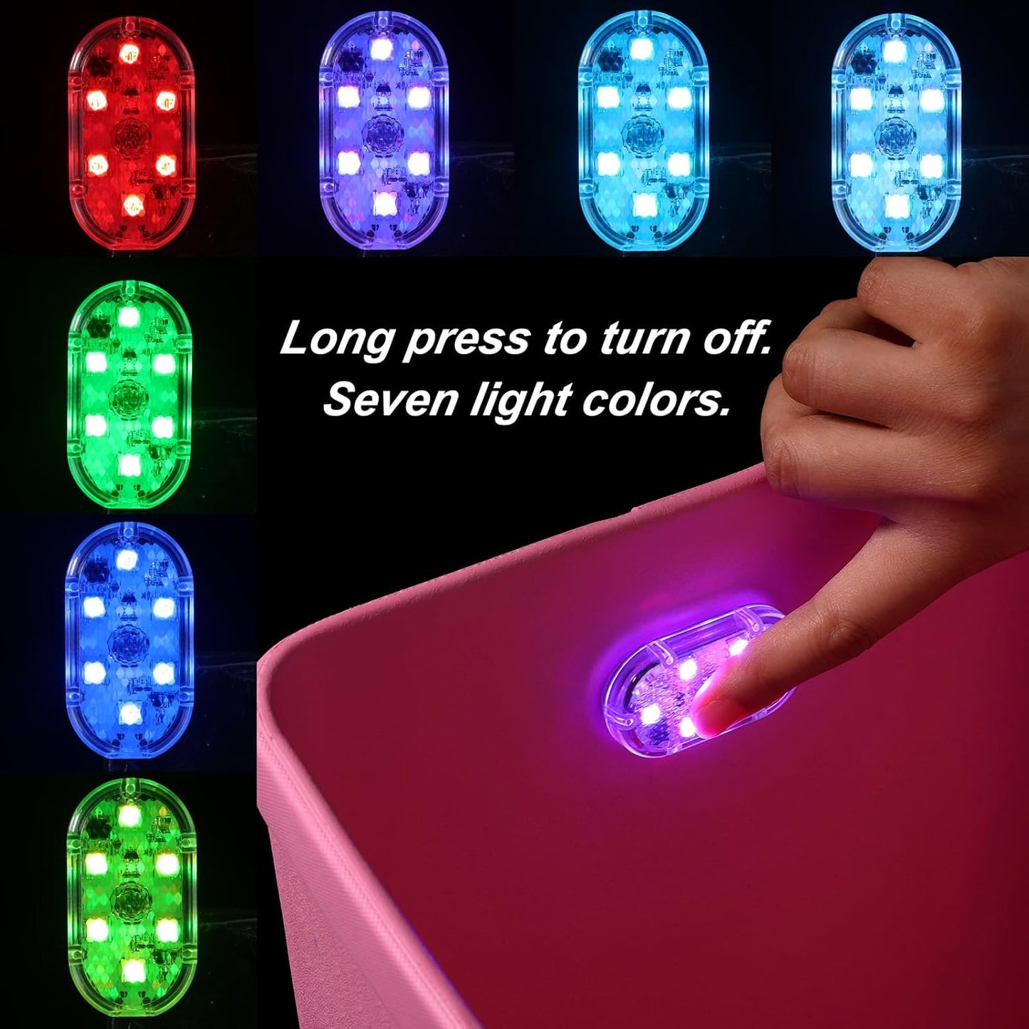 2 Luces LED Recargables para Bolsa Bogg Con Control Táctil
