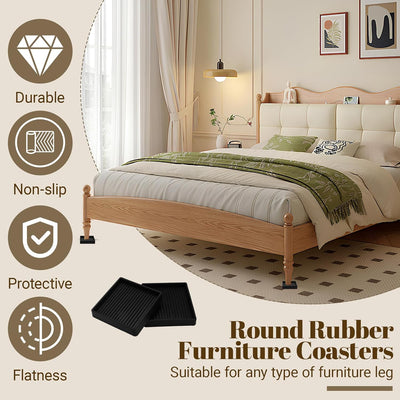 Almohadillas antideslizantes para muebles set 4 negro