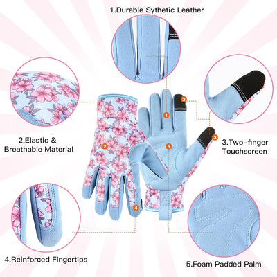 Guantes jardinería flexibles transpirables para mujer