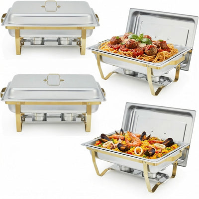 Set 4 Chafer Acero Inox 8qt para Catering