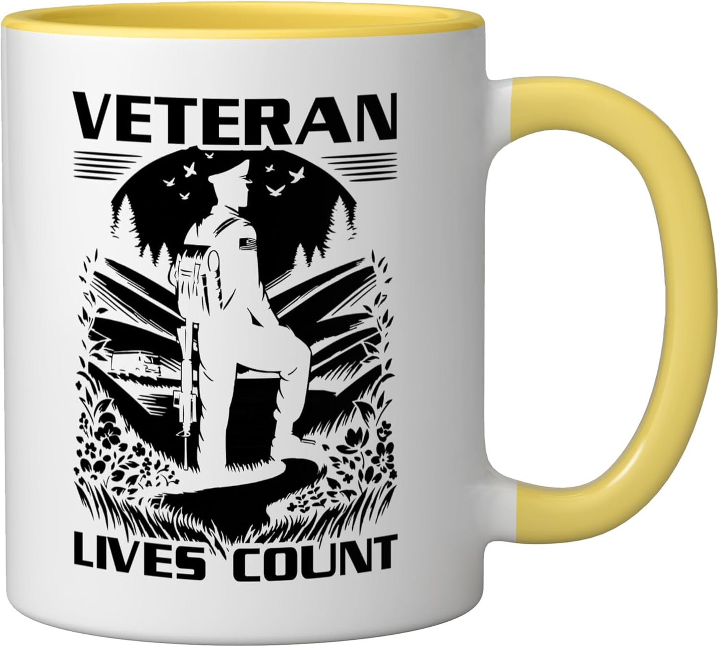 Taza Cerámica Militar para Conciencia Suicidio Amarillo