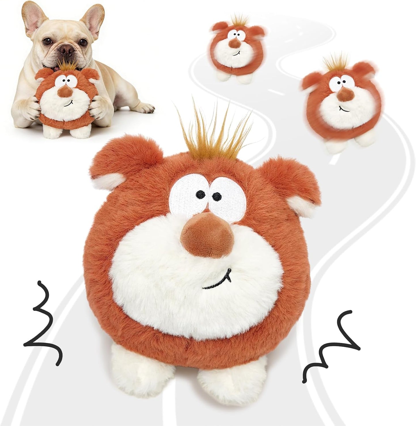 Juguetes perros interactivos felpa chirriantes USB