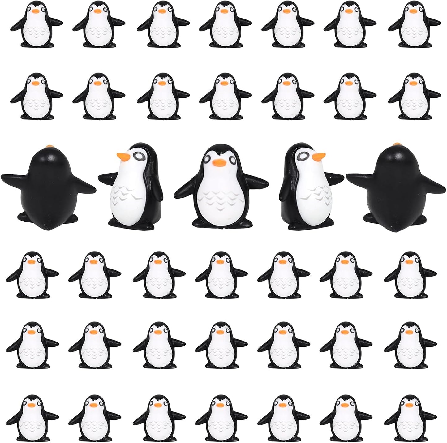 40 Pzas Pingüinos Resina Decoración Tarta Invierno