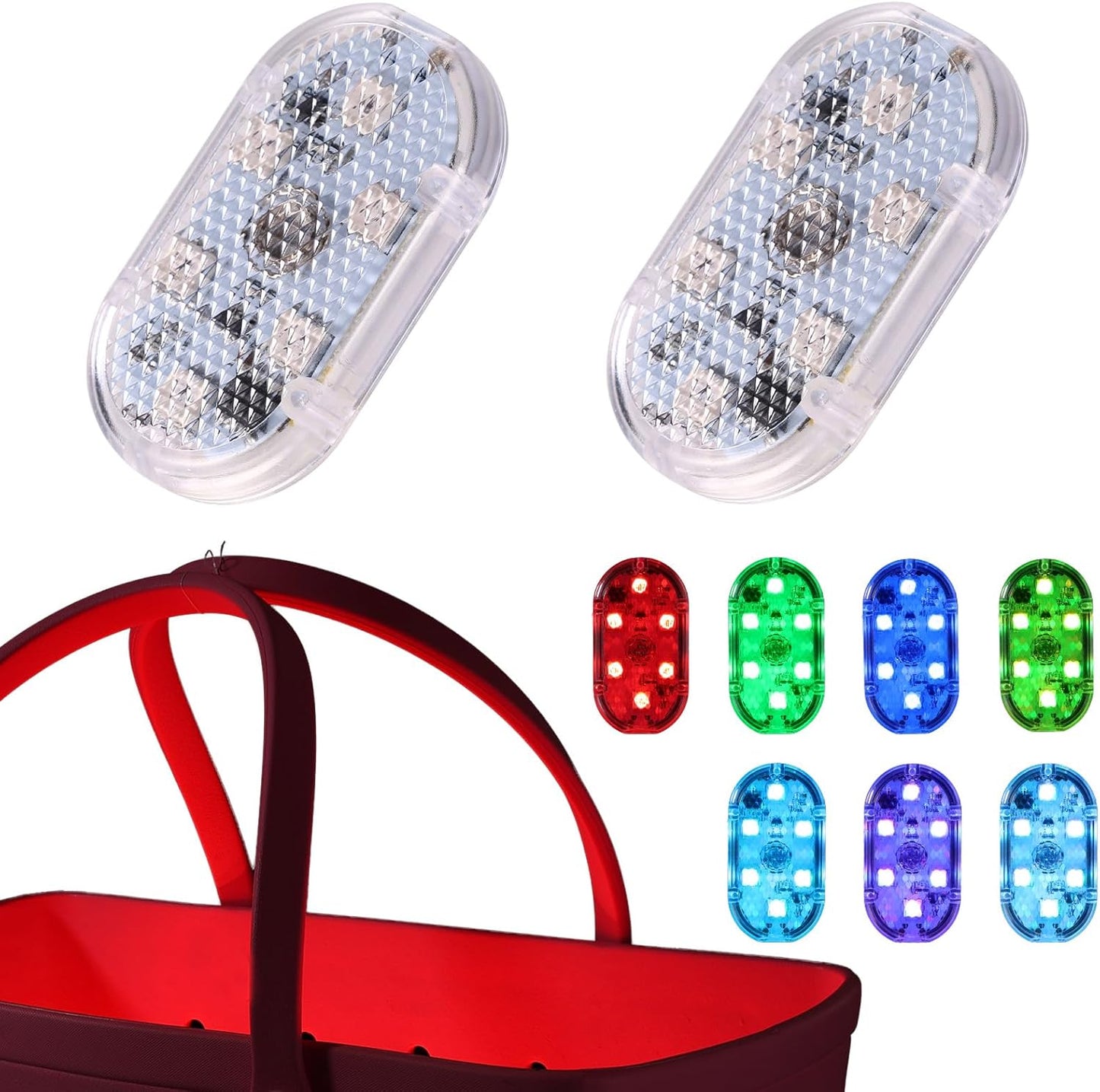 2 Luces LED Recargables para Bolsa Bogg Con Control Táctil