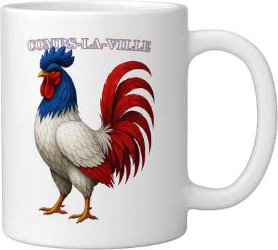 Taza Cerámica Blanca Recuerdo Francia