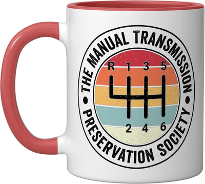 Taza cerámica de la Sociedad de Preservación de Transmisiones Manuales de 6 Velocidades