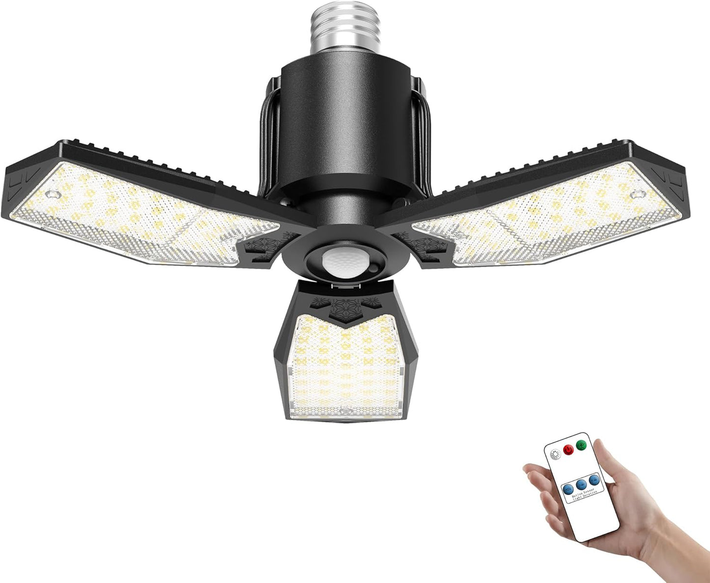 Luces garage sensor movimiento LED 8000lm deformables
