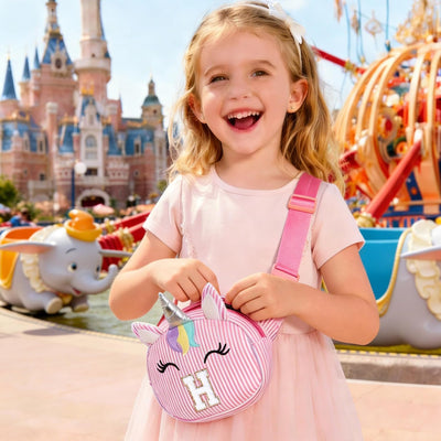 Riñonera personalizada para niña bolsa cruzada ajustable Rosa