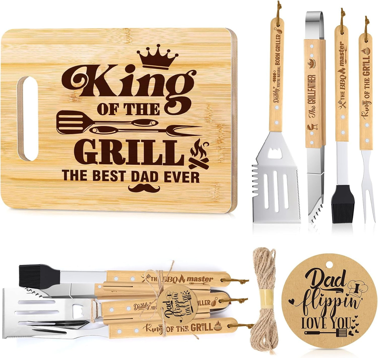Set Regalos Parrilla Navidad para Papá y Hombres Inox