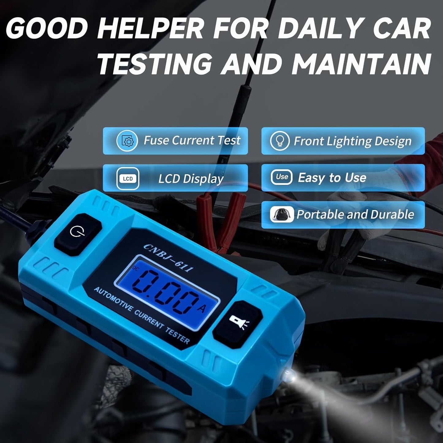 Probador circuito automotriz 20A 48V portátil