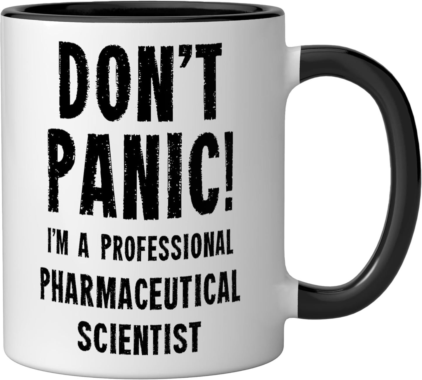 Taza Cerámica para Laboratorio Negro/Blanco