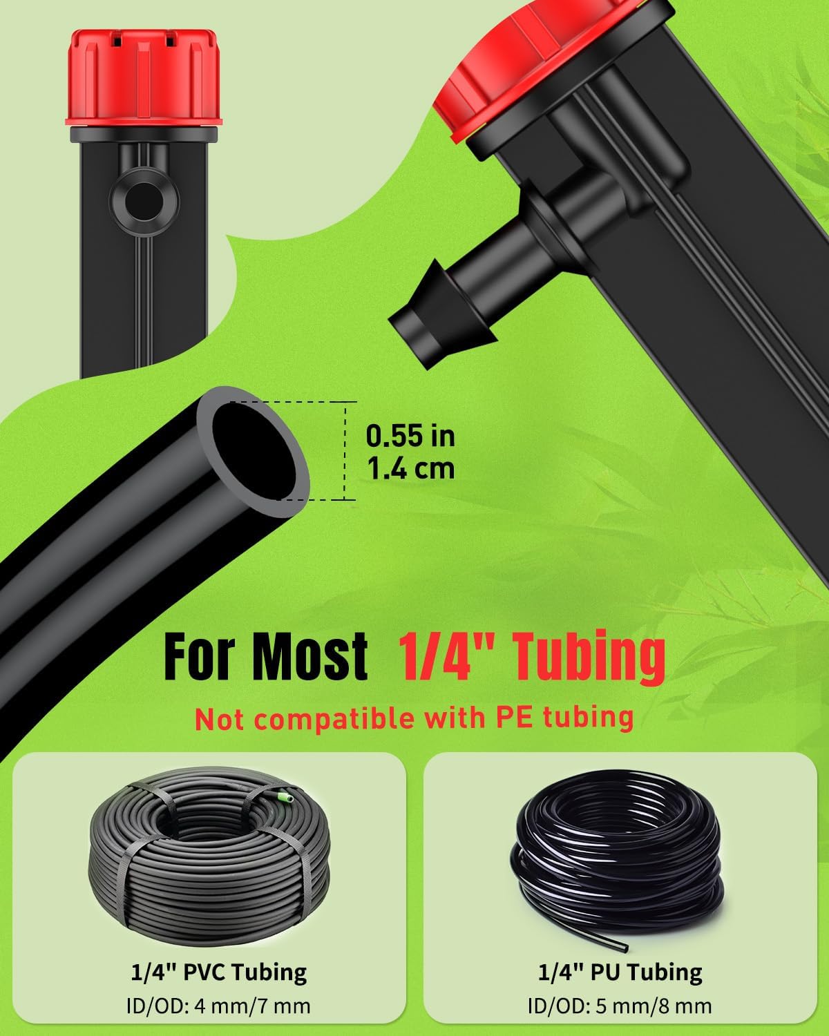 30 Emisores Riego Goteo 1/4pulg Flujo Ajustable 360 Grados