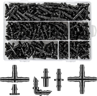 Kit 300 Pzas Conectores Púas Riego Goteo 1/4