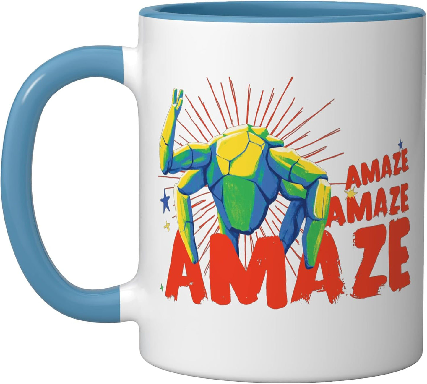 Taza de cerámica Amaze color azul y blanco