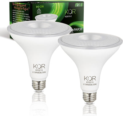 Bombillas LED PAR38 15W 3000K blanco cálido regulables base E26