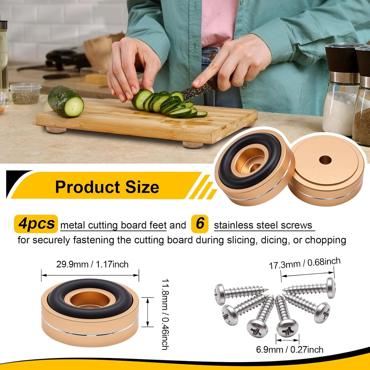 Almohadillas antiderrap metal silicón acero inox
