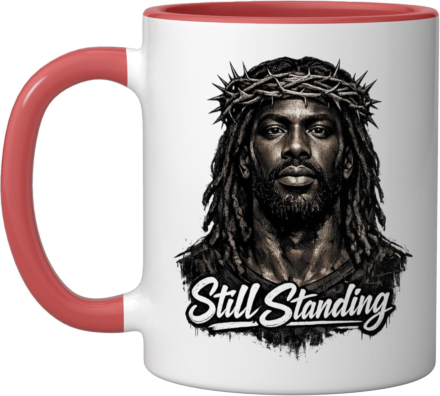 Taza Cerámica Cristianismo Rojo/Blanco