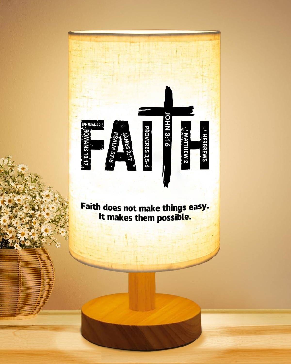 Lámpara mesa cristiana regalo mujer inspiradora
