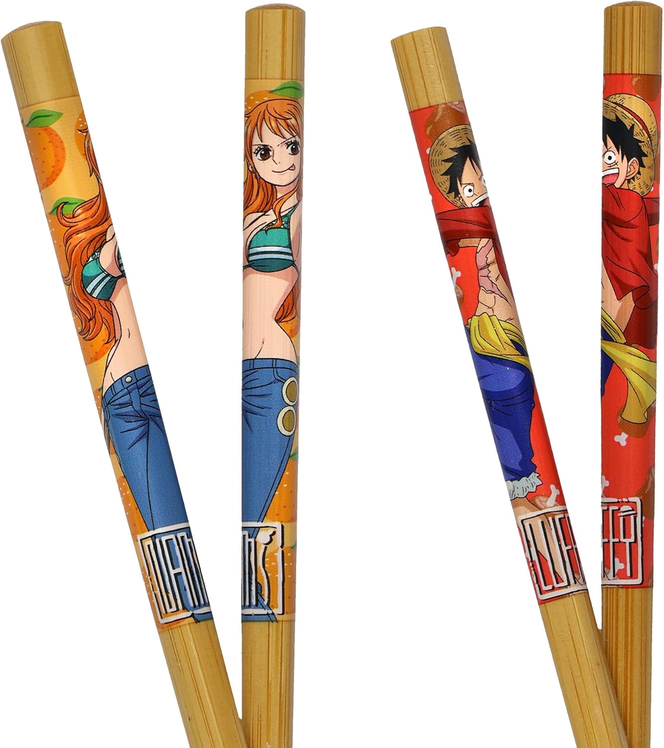 Set 4 Palillos Bambú Reutilizables Inspirados Personajes