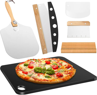 Kit acero pizza cerámica 13pulg para horno doméstico