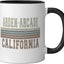 Taza cerámica Retro Arden-Arcade California negra/blanca