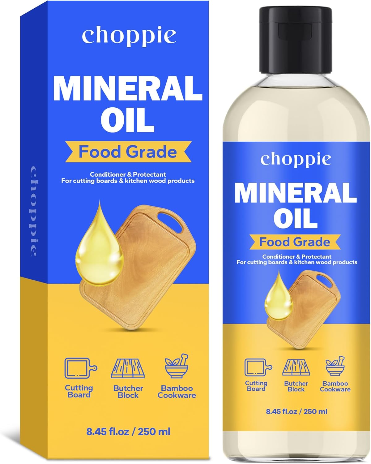 Aceite mineral para tablas de cortar madera y bambú 8.45oz