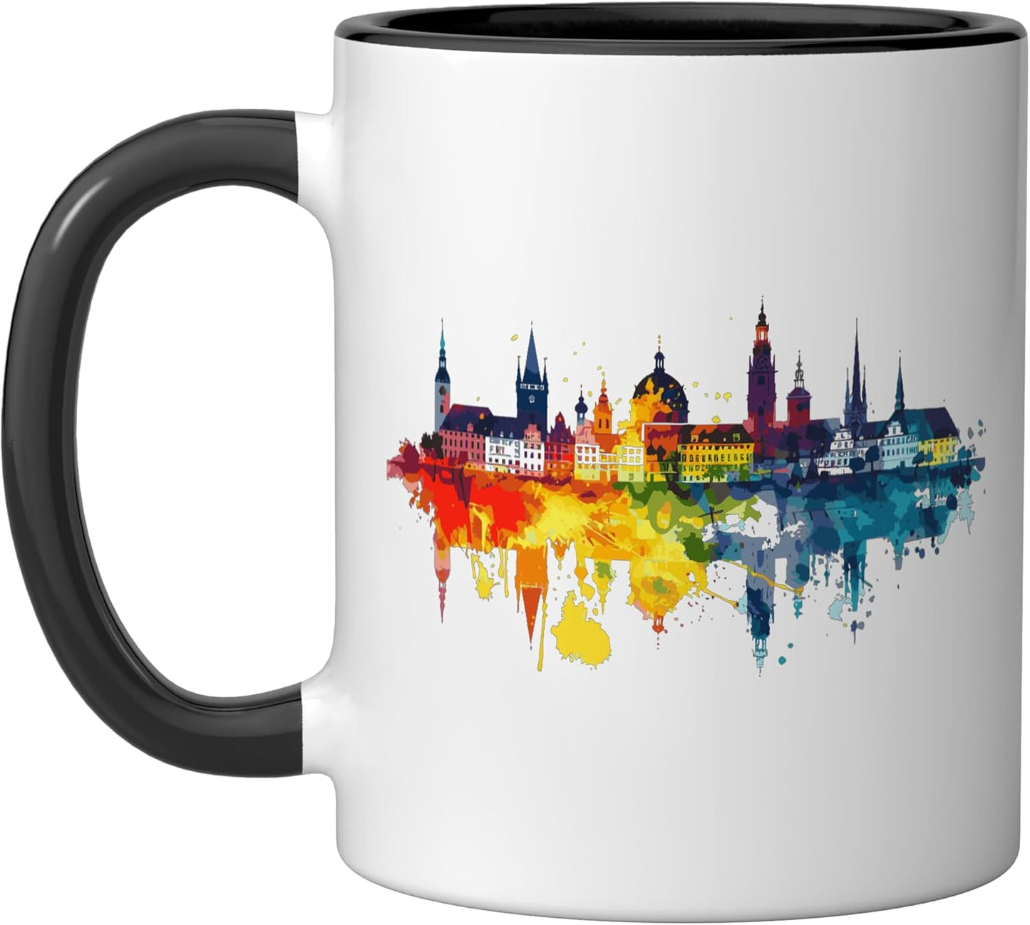 Taza Cerámica Korschenbroich Negro/Blanco