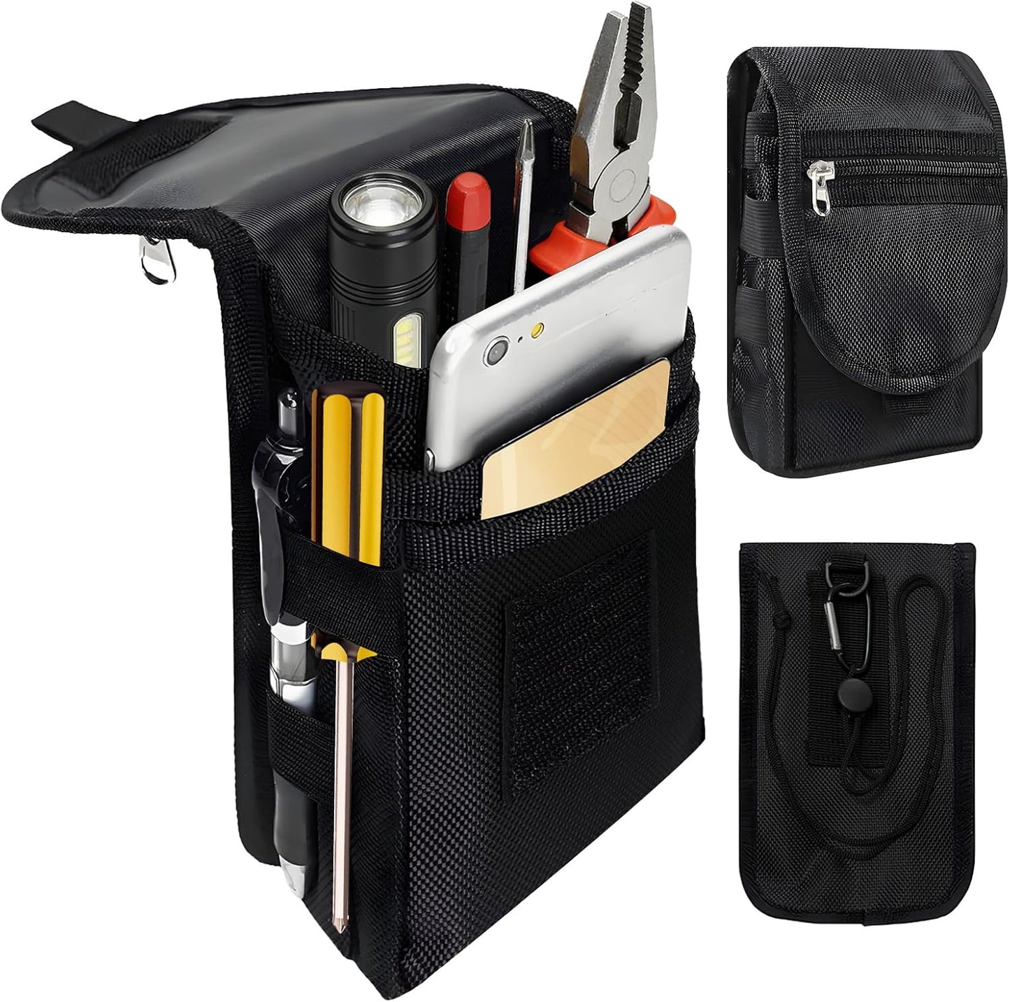 Bolsa herramientas cinturón táctico de nailon con soporte celular