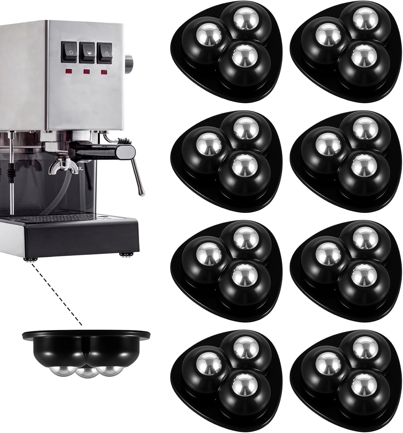8 Ruedas Triangulares para Electrodomésticos y Almacenamiento