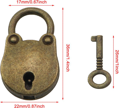 3 Cierres Candado Oso Vintage Bronce para Joyeros y Bolsos