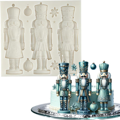 Molde silicona soldado Navidad para fondant y chocolate decoración