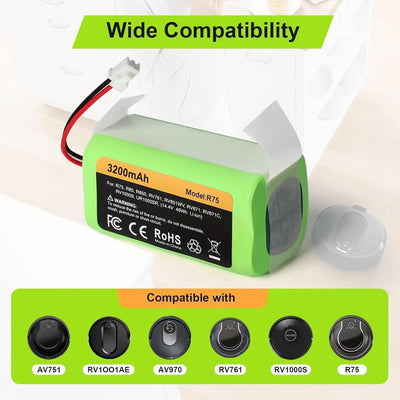 Batería repuesto Shark Ion R75 R85 RV761 3200mAh