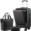 Maleta rígida 20pulg TSA bloqueo negro set 3 piezas