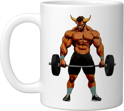 Taza Cerámica Fitness Bulls Blanca