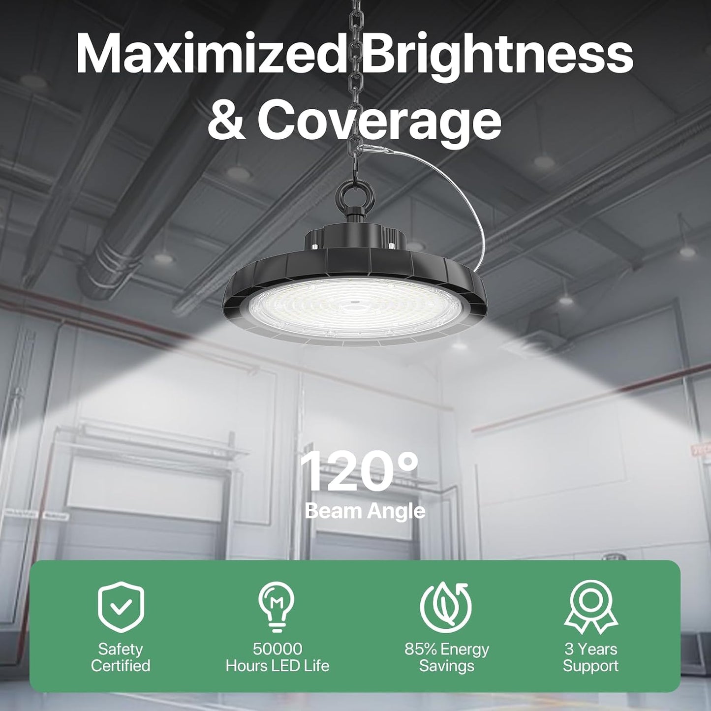 Luz OVNI 200W LED 5000K IP65 para almacén garaje