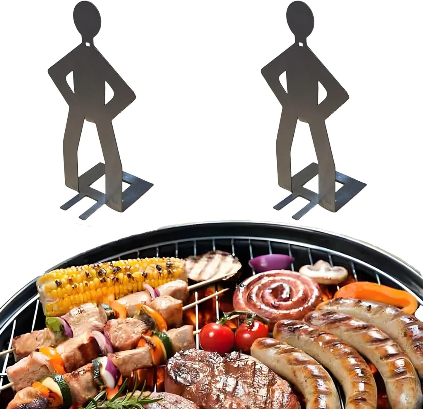 Soporte salchichas acero inox forma hombre de pie