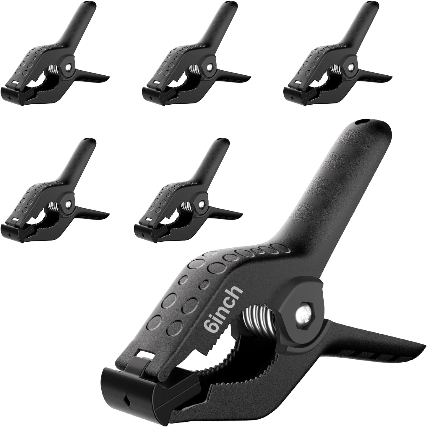 Clampas para fondo 6in pack 6 plástico resistente