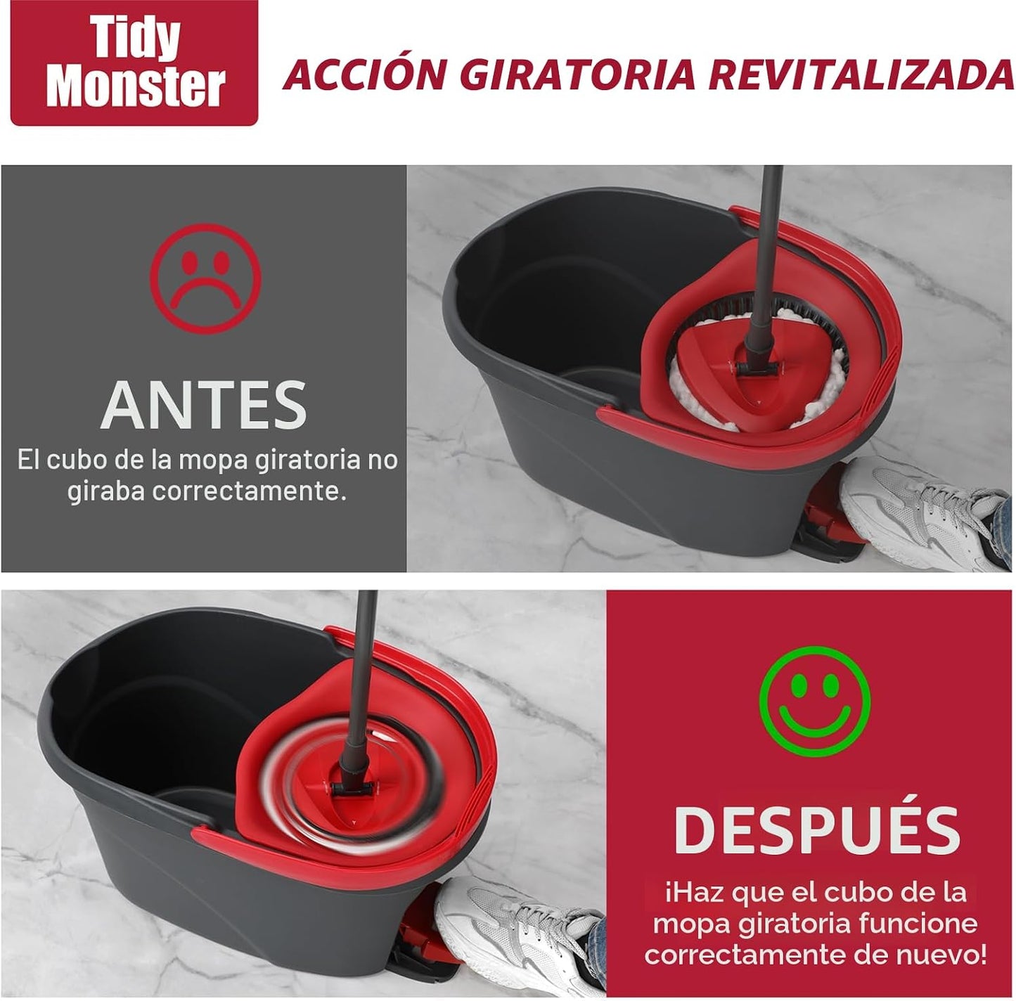 Repuesto rodamiento pedal cubo mopa O-Cedar