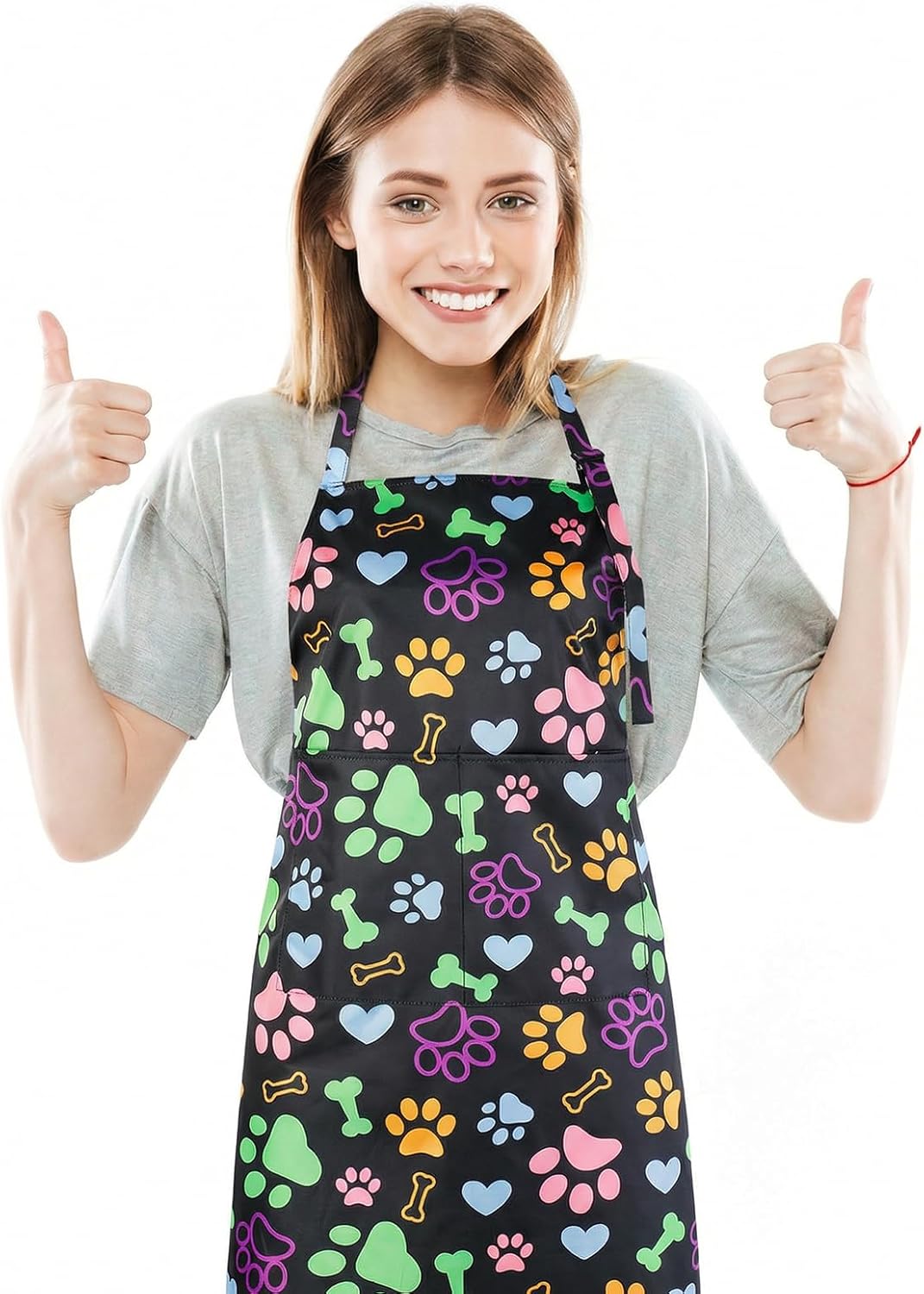 Delantal impermeable para perros con 2 bolsillos