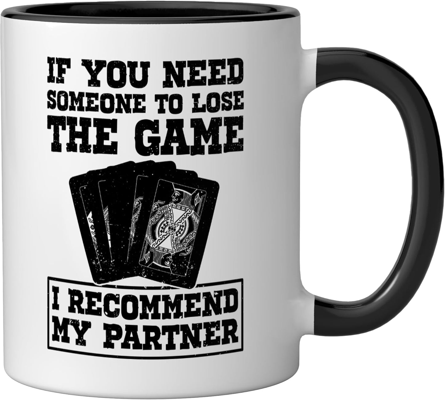 Taza Cerámica Euchre Partner Negro/Blanco