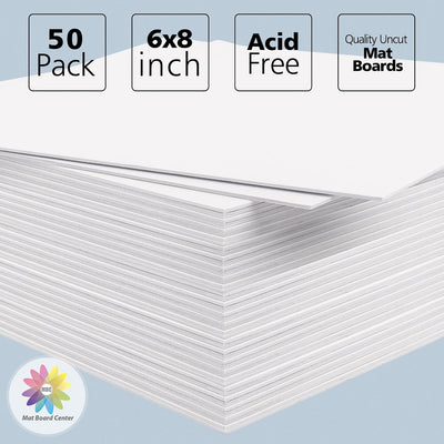 Paquete 50 tableros respaldo blanco 6x8pulg 4 capas