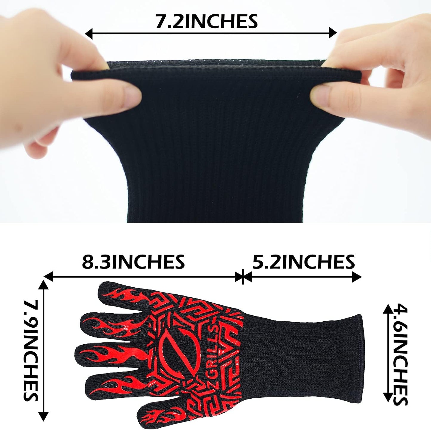 Guantes silicona resist. calor para barbacoa hornear freír