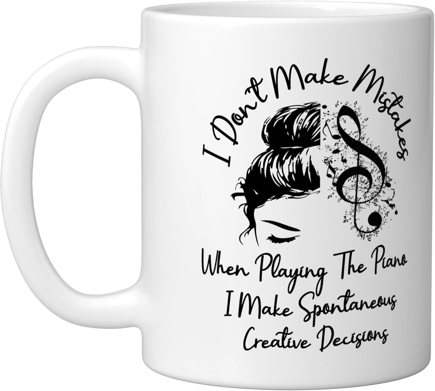 Taza Cerámica para Piano Blanco