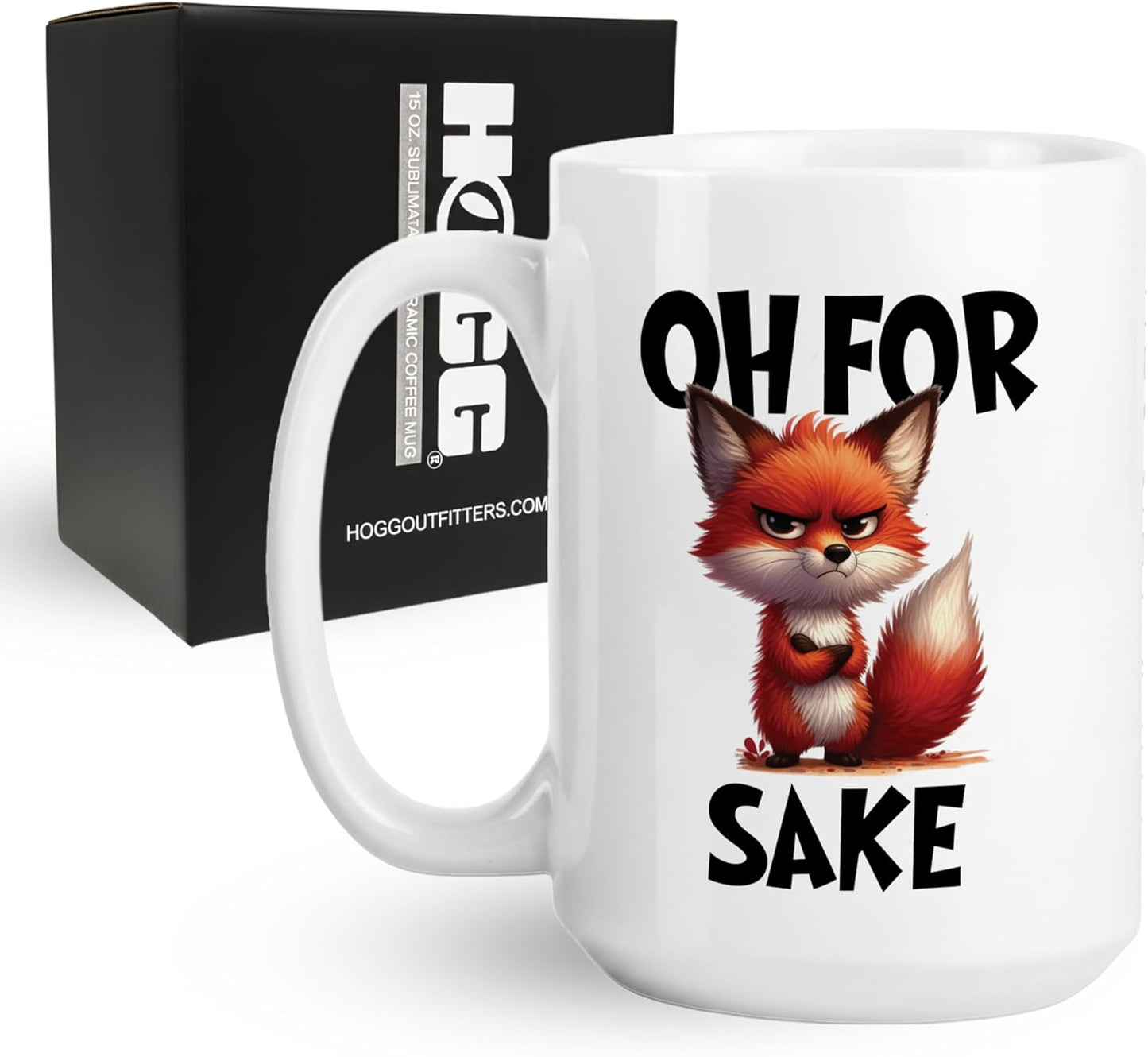 Taza de café sarcástica Hogg de cerámica 15 oz Oh For Fox Sake