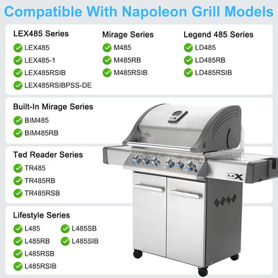 Repuesto bandeja goteo inox y placa calor parrilla Napoleon